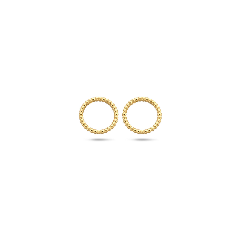 Ohrstecker rund 6,5 mm 14 K Gelbgold