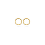 Ohrstecker rund 6,5 mm 14 K Gelbgold