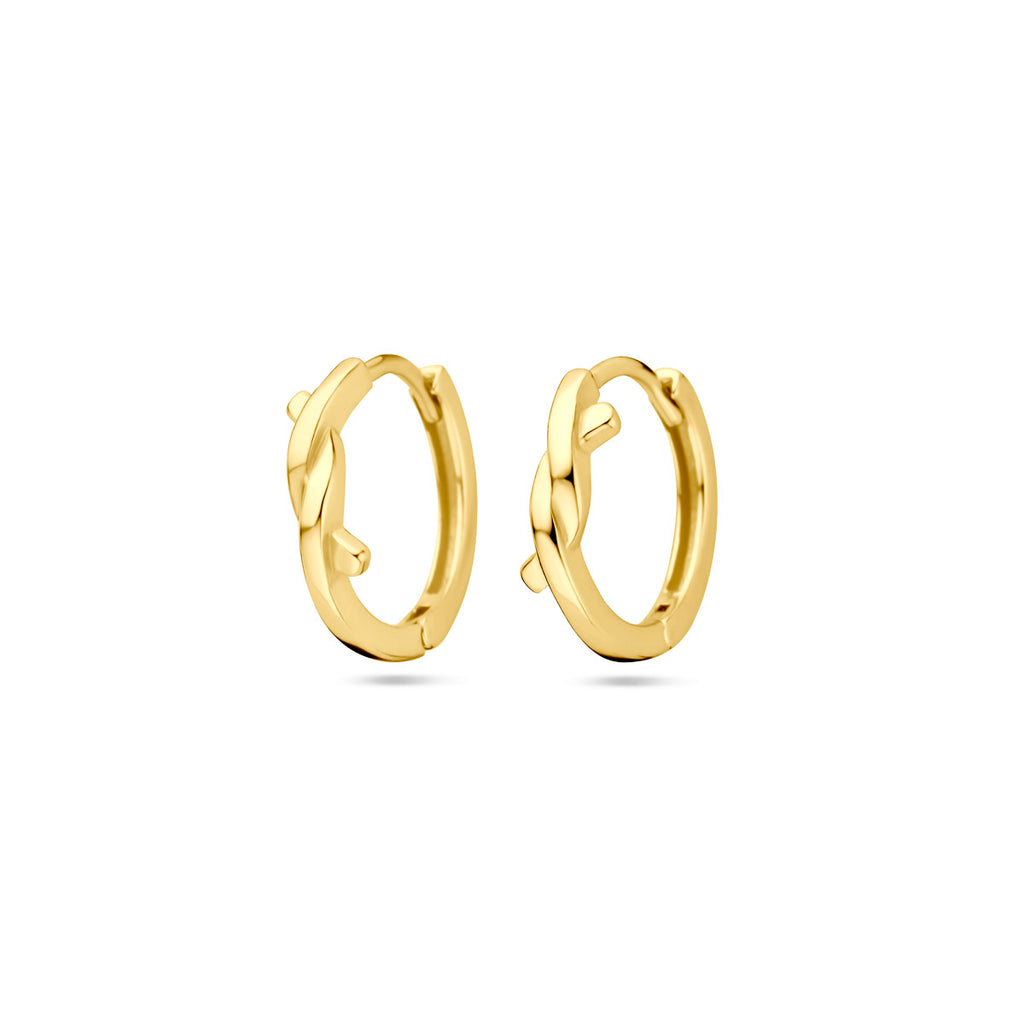 klapoorringen 12,5 mm 1 micron zilver verguld (geel)