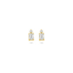 oorknoppen lab grown diamant 0.32ct (2x 0.16ct) g vs 6,5 mm 14K geelgoud