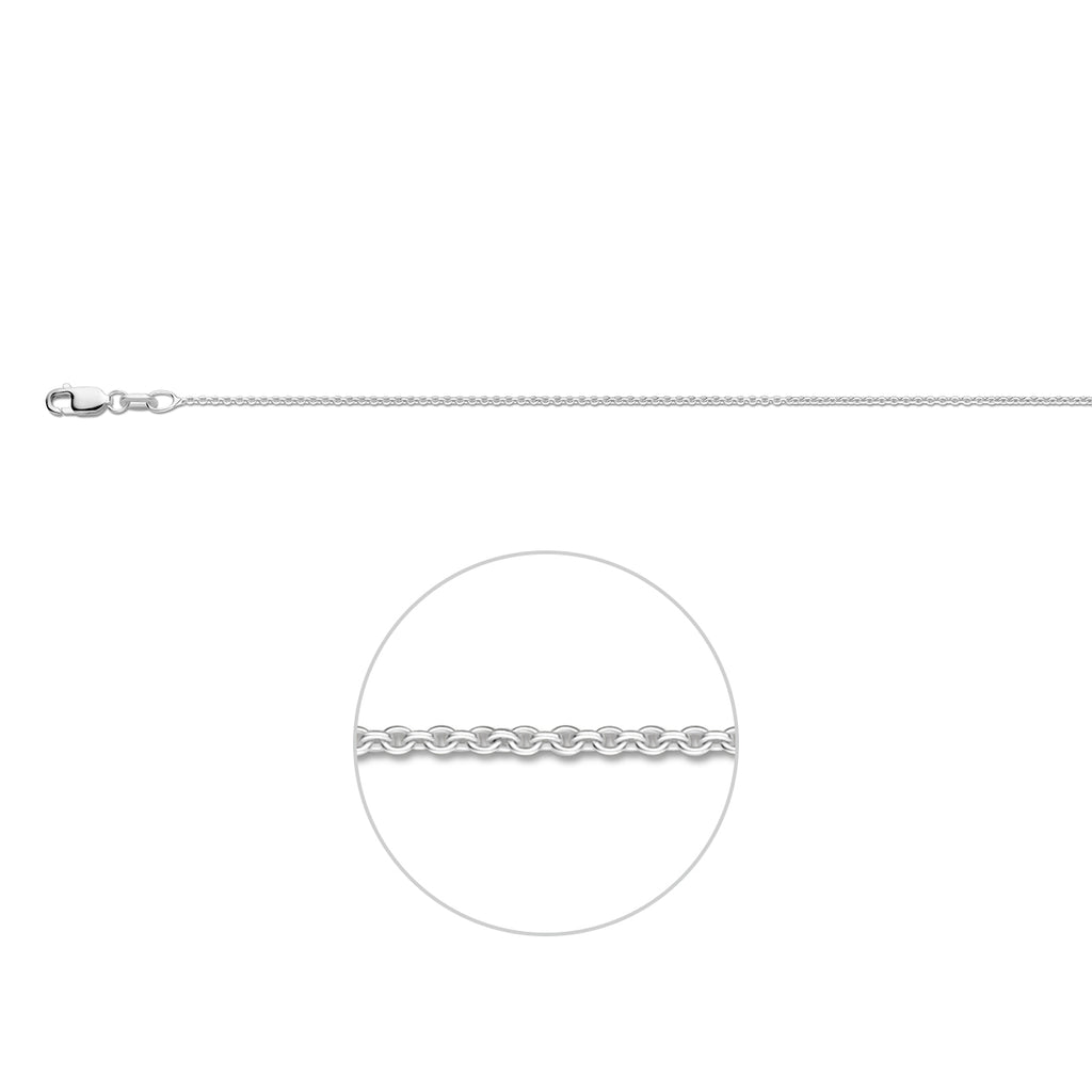 Anker rund 1,1 mm Silber weiß