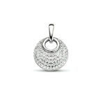hanger rondje zirkonia zilver gerhodineerd