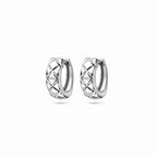klapoorringen 12,5 mm zilver gerhodineerd