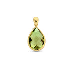 Anhänger grüner Quarz 14K Gelbgold