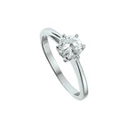Ring Zirkonia Silber rhodiniert