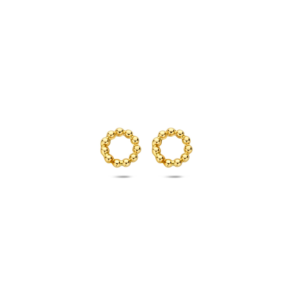 Ohrstecker runde Kugeln 14K Gelbgold