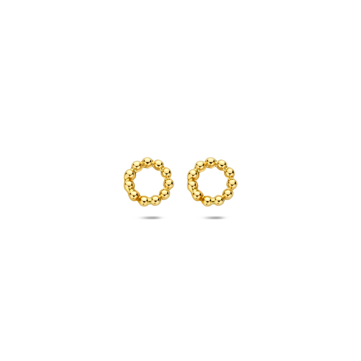 Ohrstecker runde Kugeln 14K Gelbgold