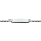 graveerarmband valkenoog plaat 6,0 mm zilver wit