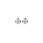 Ohrstecker Tropfen Zirkonia 6 mm Silber rhodiniert