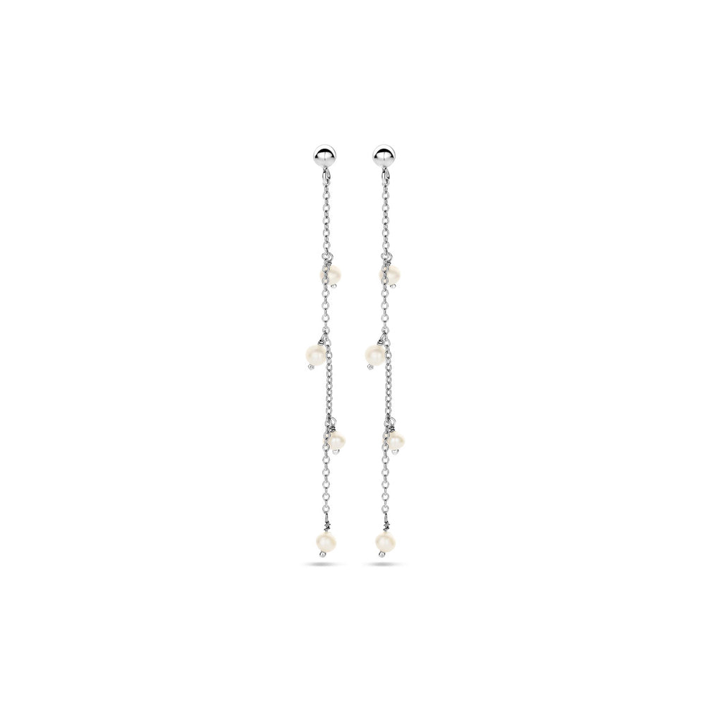 oorhangers parel zilver gerhodineerd