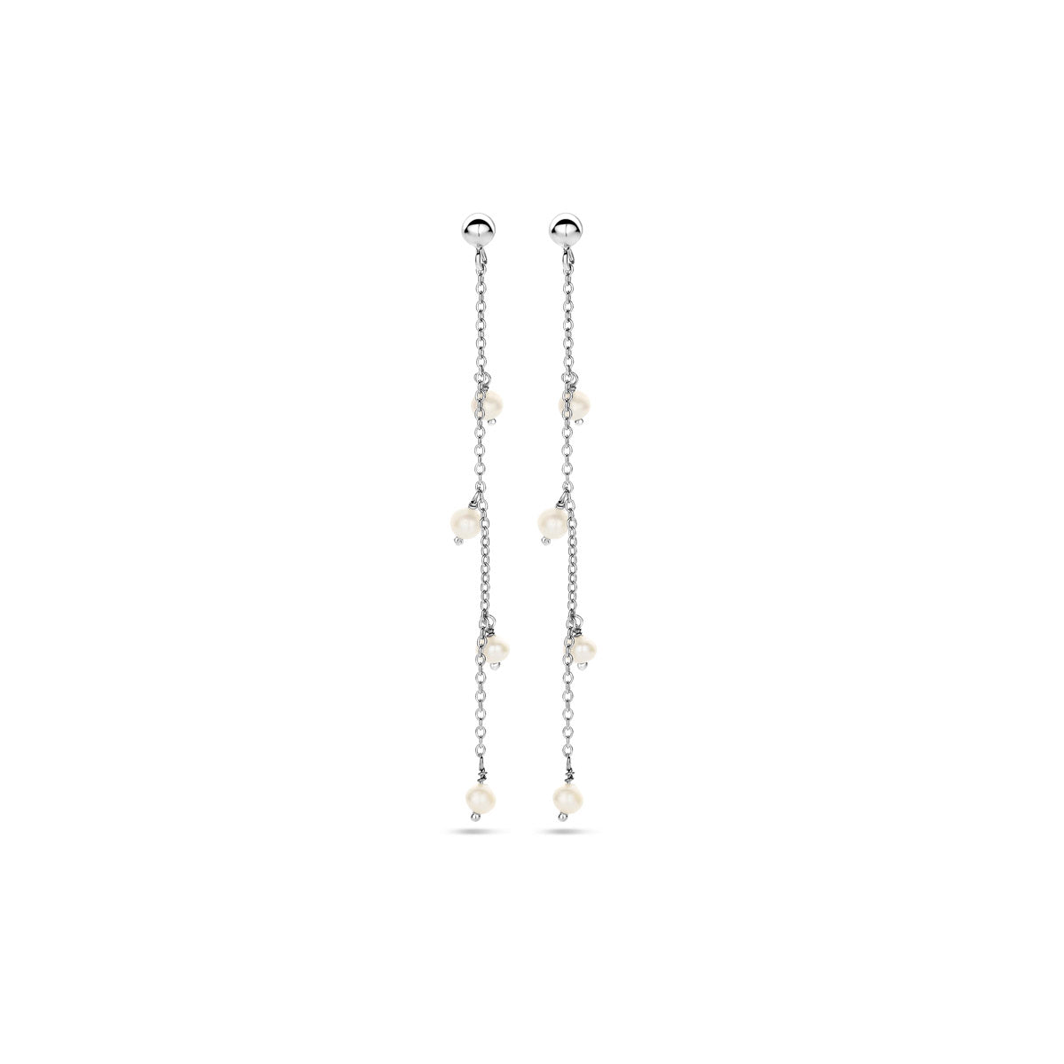 oorhangers parel zilver gerhodineerd