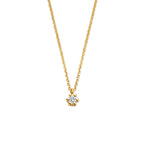 Halskette Lab Grown Diamant 0.05ct G VS 40 - 42 - 44 cm 14K Gelbgold