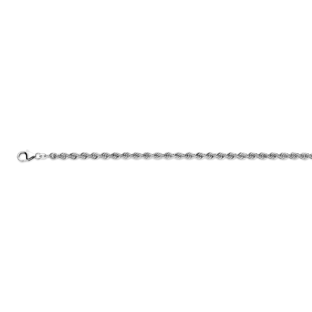 Kordel massiv 4,0 mm Silber rhodiniert