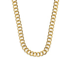 Halskette Gourmet 13,5 mm 42 + 3 cm 3 Mikron Silber vergoldet (gelb)