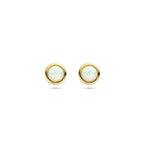 oorknoppen opaal 14K geelgoud