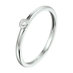 Zusatzring Zirkonia Silber rhodiniert