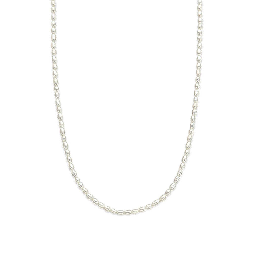 Halskette Perlen 2,8 mm 40 + 5 cm Silber rhodiniert