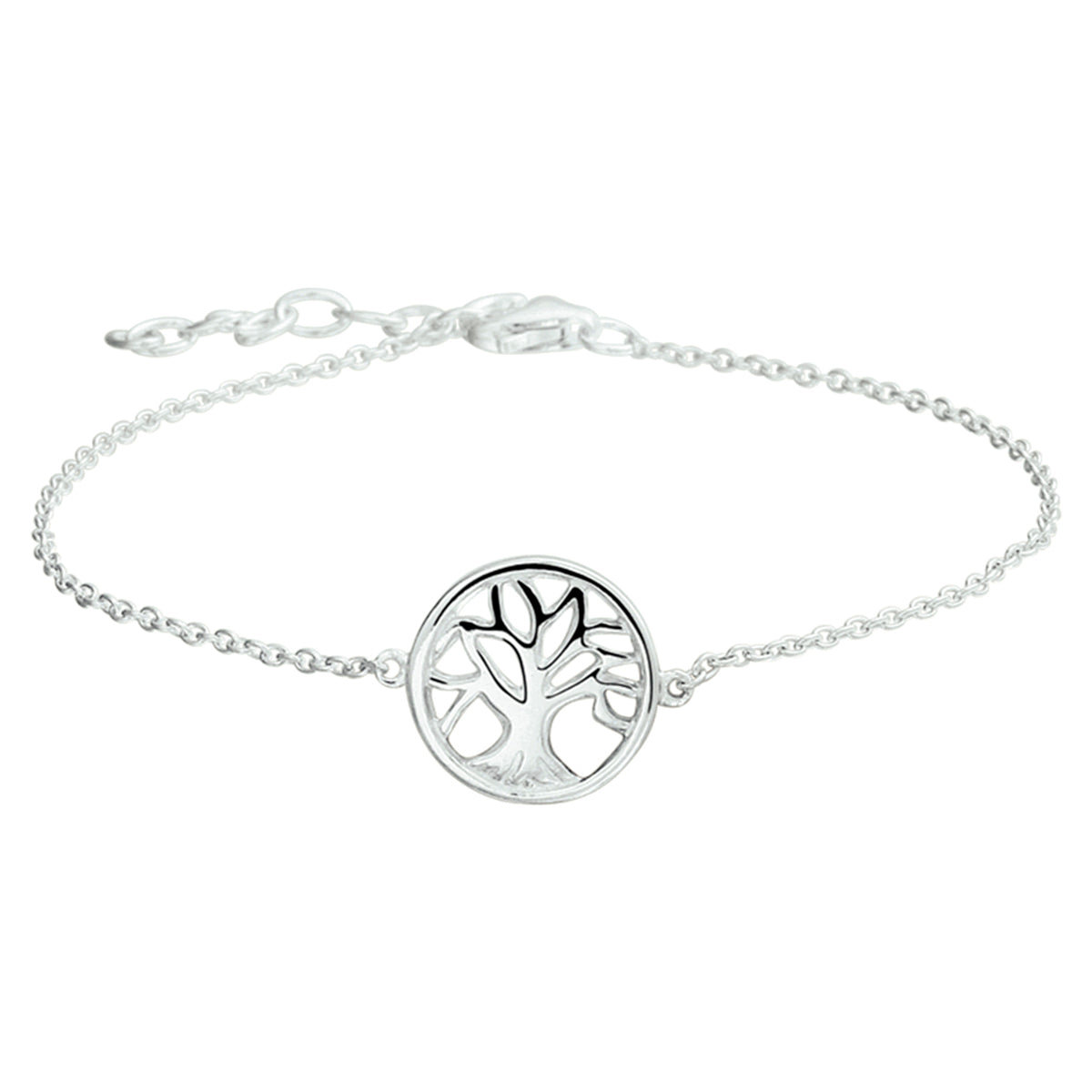 Armband Lebensbaum 15,5 + 2,5 cm Silber rhodiniert