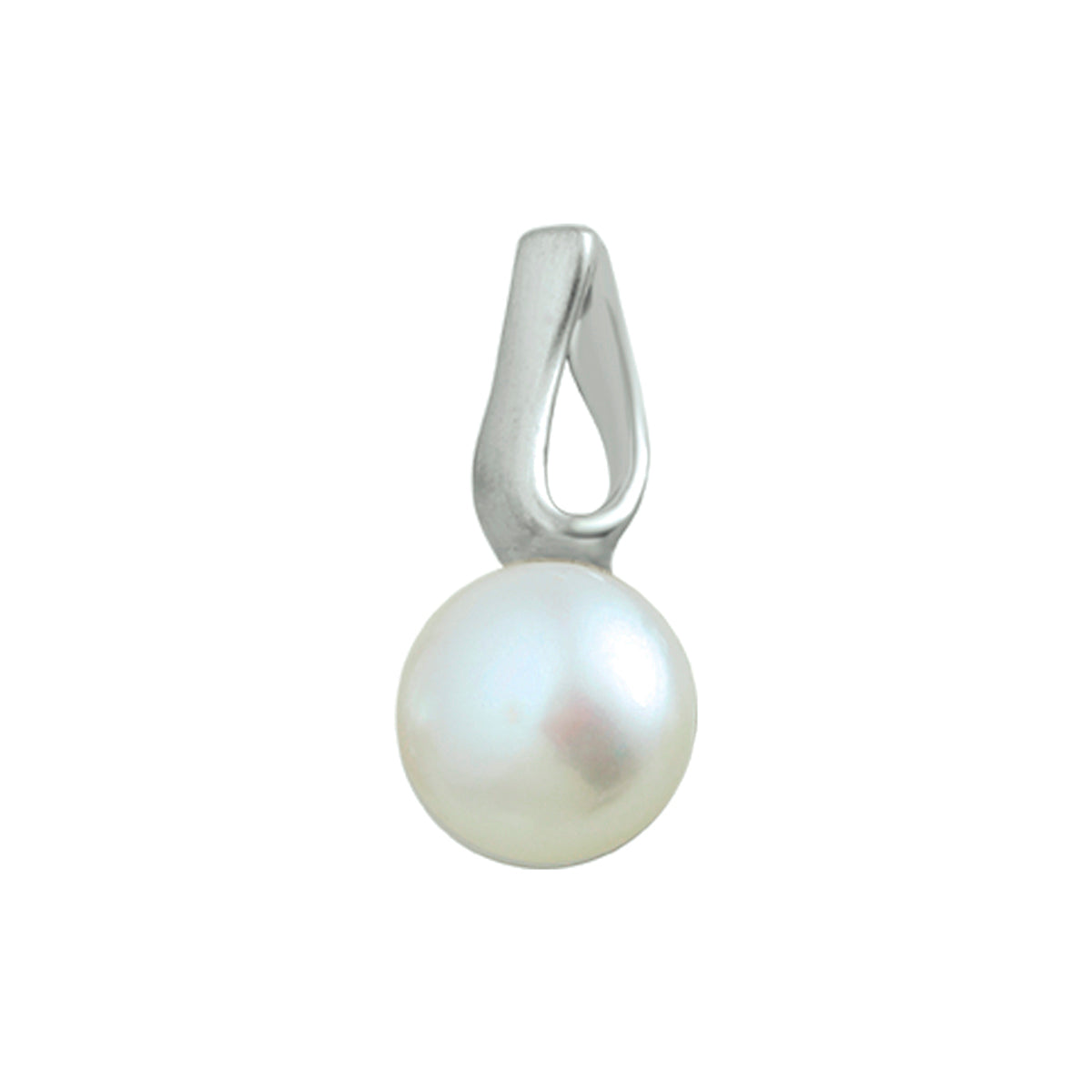 hanger parel poli/mat zilver gerhodineerd