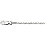 collier anker rond 1,3 mm 41 + 4 cm zilver gerhodineerd