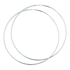 oorringen 1,5 mm ronde buis zilver wit