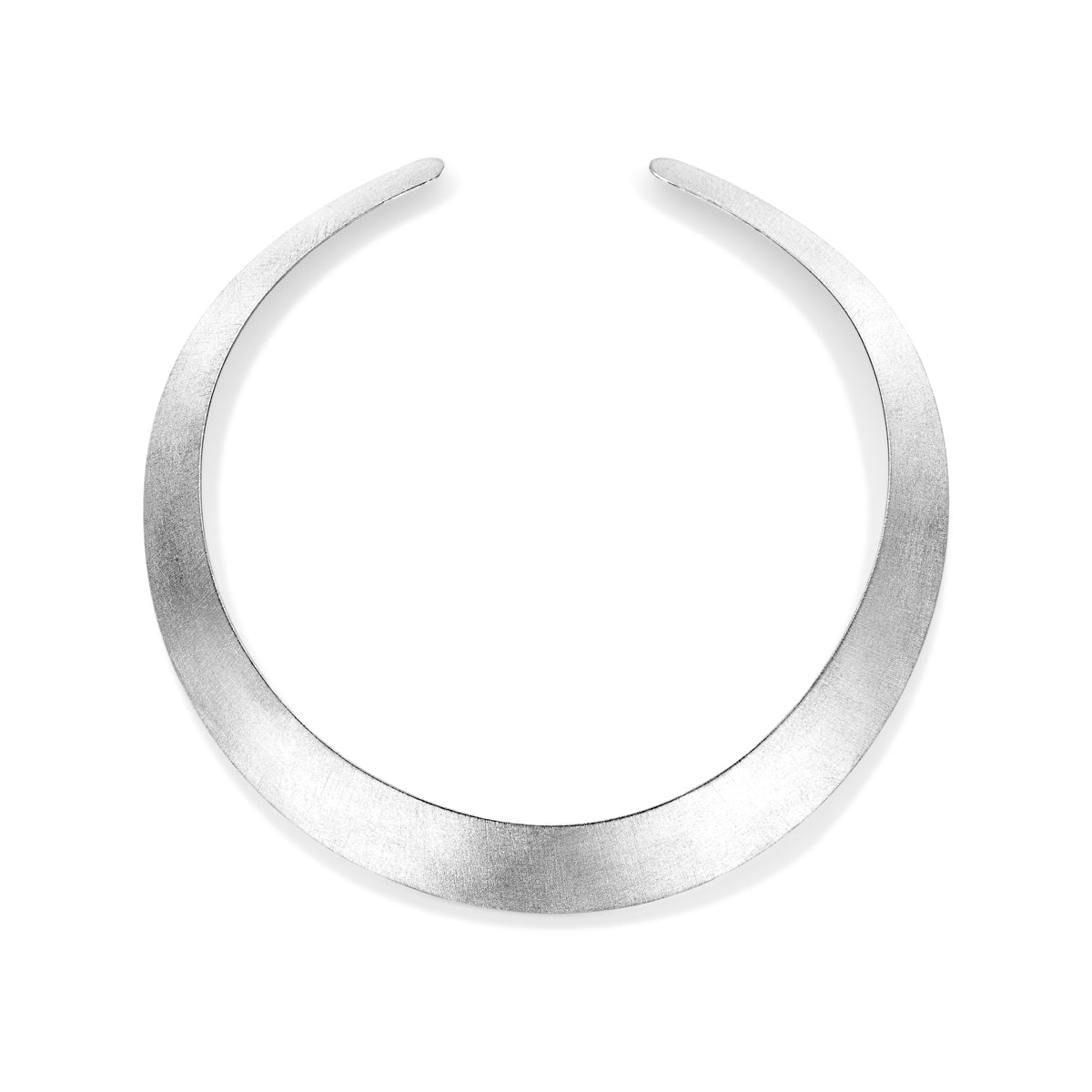 Halsreif Spange poliert/matt 20 mm 45 cm Silber rhodiniert