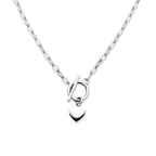 collier hartje kapittelslot 42 cm zilver gerhodineerd