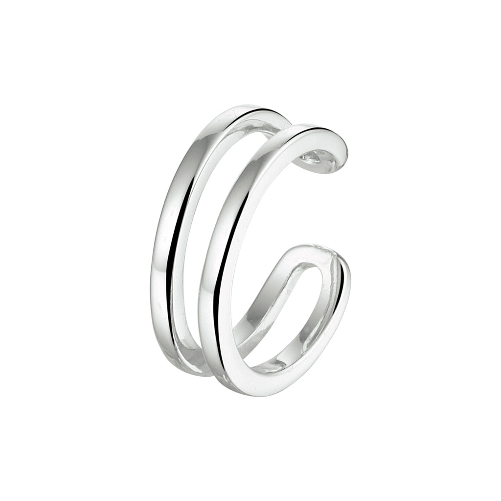 earcuff 13 mm zilver gerhodineerd