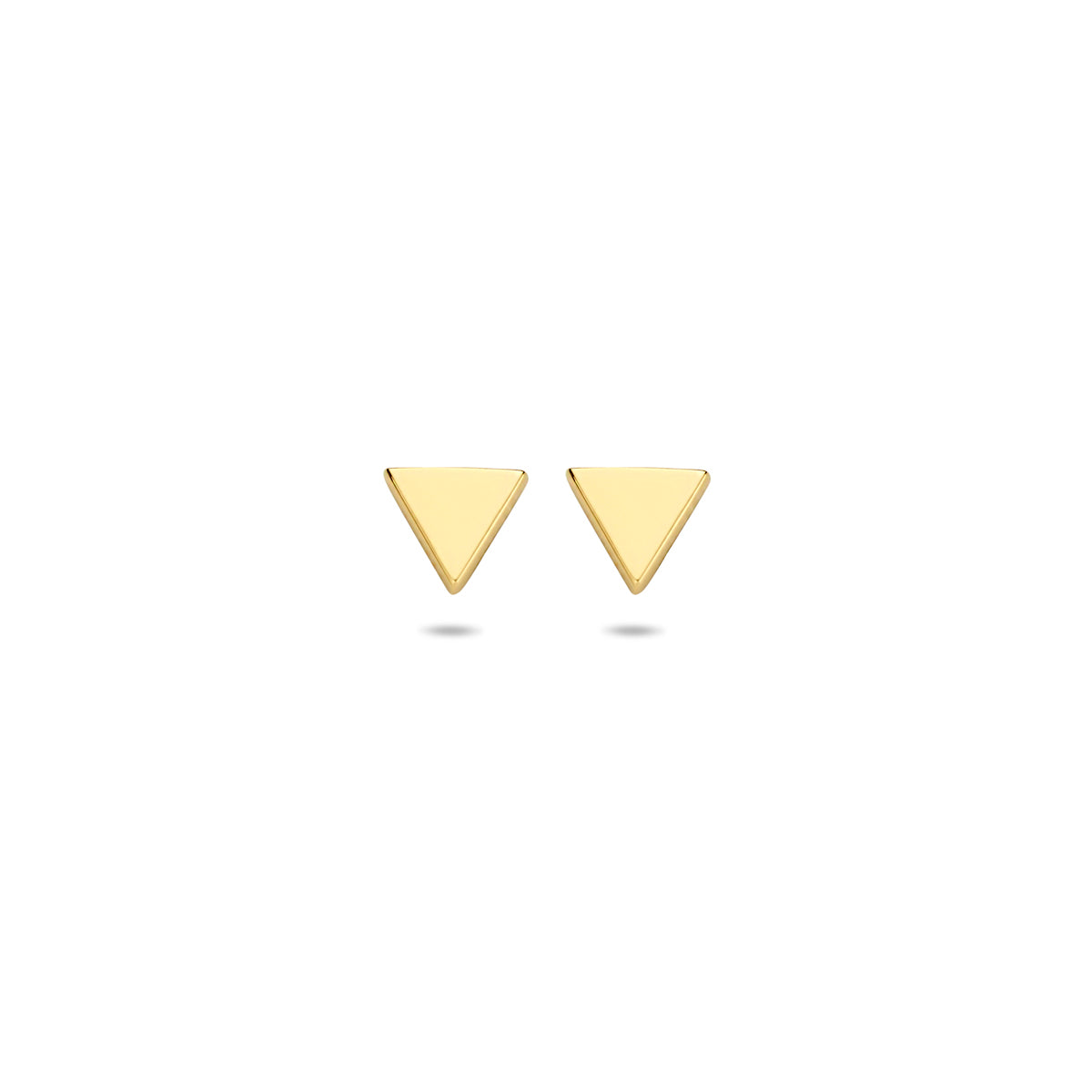Ohrstecker Dreieck 4 mm 14K Gelbgold