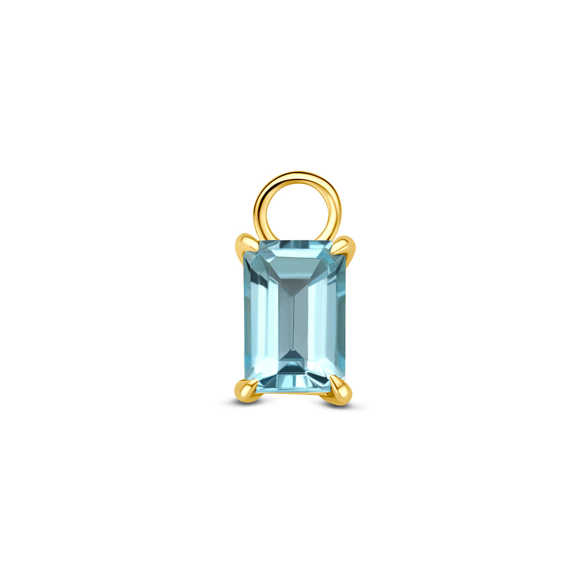 oorringhanger topaas 9,5 mm 14K geelgoud