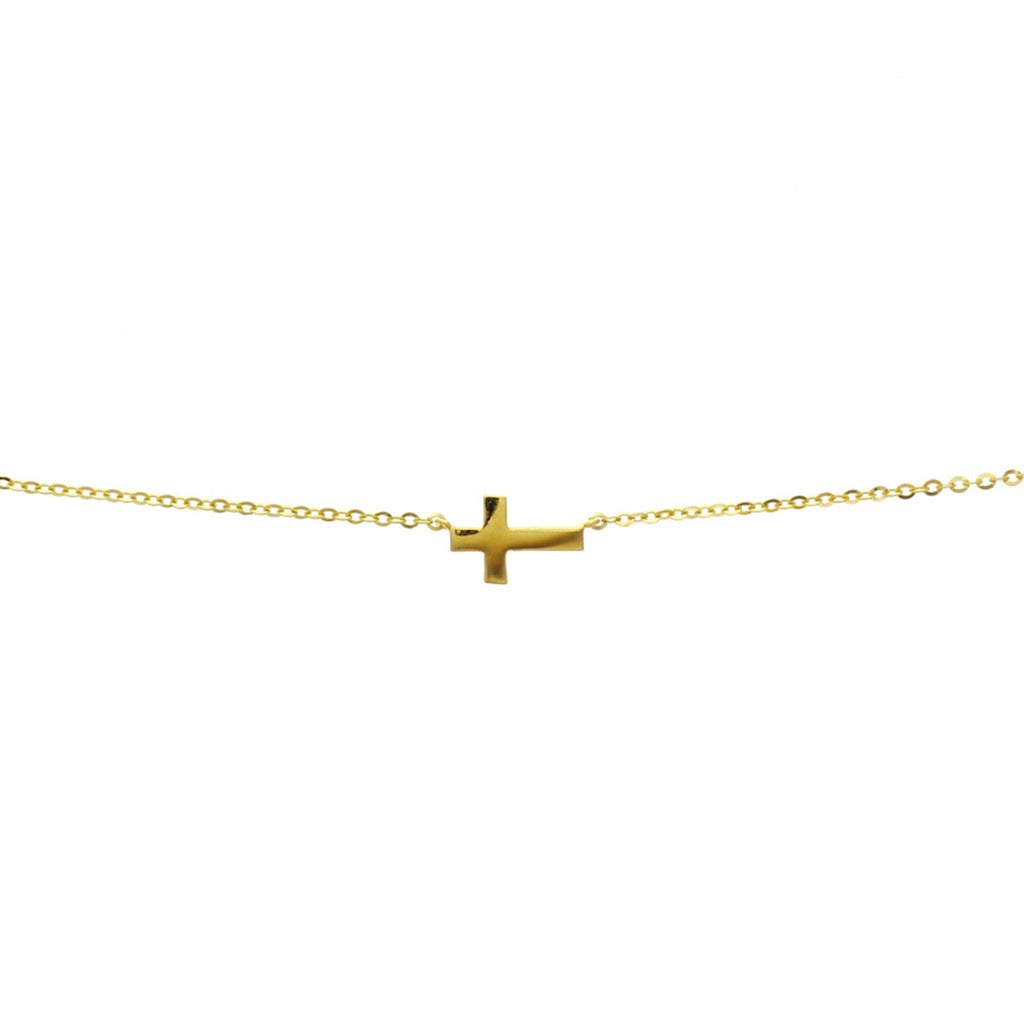 collier kruis 41 - 43 - 45 cm 14K geelgoud