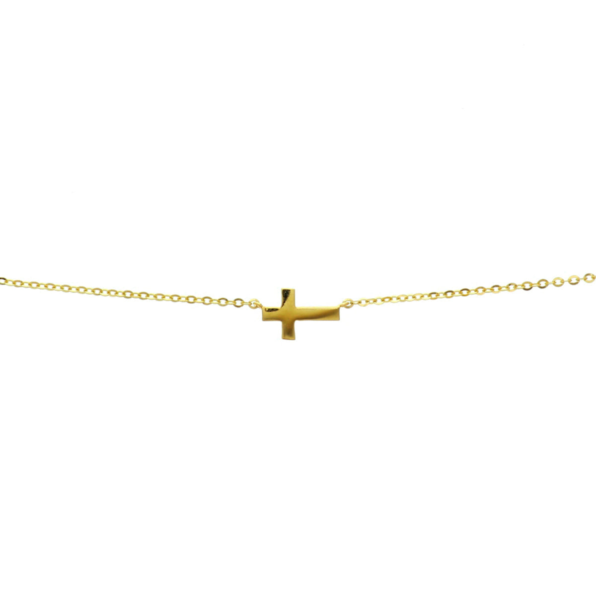 collier kruis 41 - 43 - 45 cm 14K geelgoud