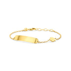 graveerarmband klavertje 11 + 2 cm 14K geelgoud