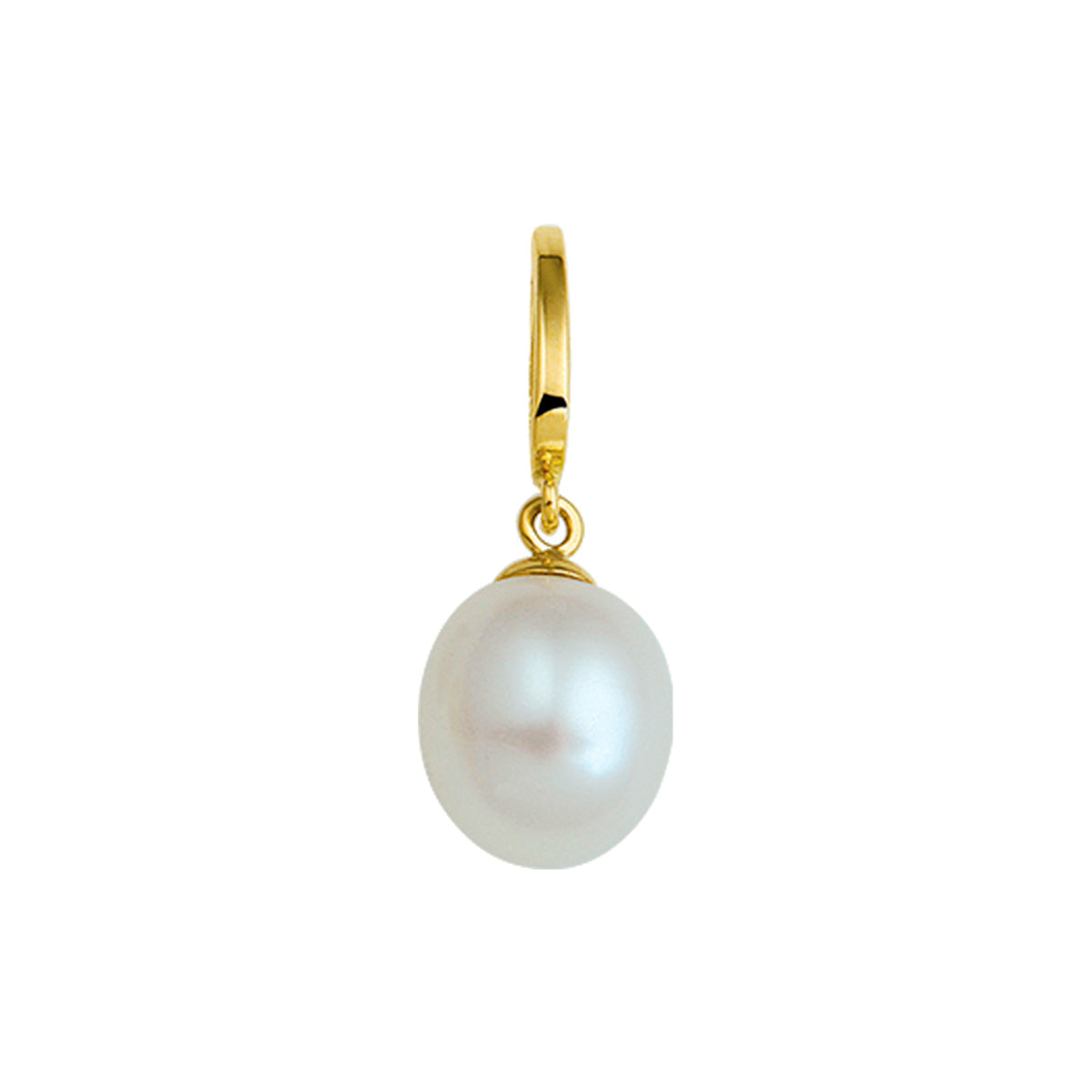 Anhänger Perle 10 x 8,5 mm 14K Gelbgold