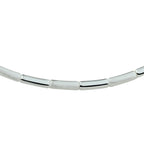 Halskette poliert/matt 3,5 mm Silber rhodiniert