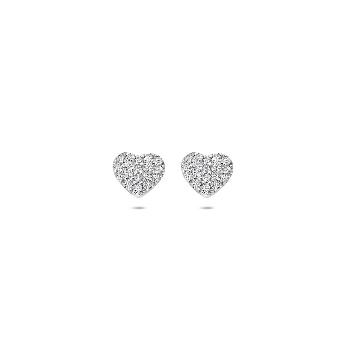 Ohrstecker Herz Zirkonia 5,9 mm Silber rhodiniert