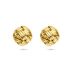 oorknoppen knoop 12 mm 14K geelgoud