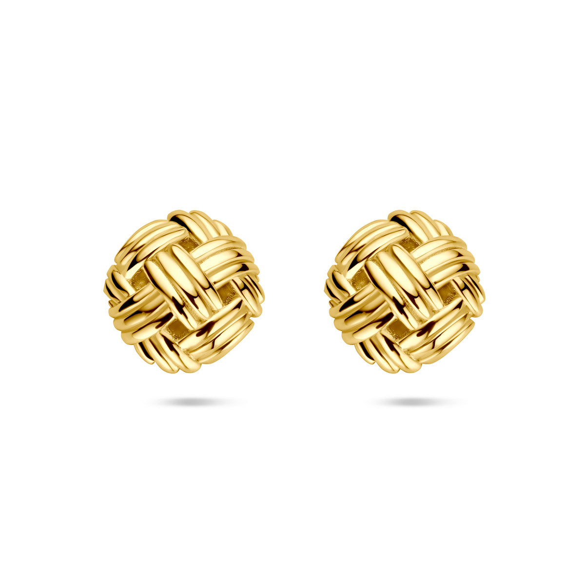 oorknoppen knoop 12 mm 14K geelgoud