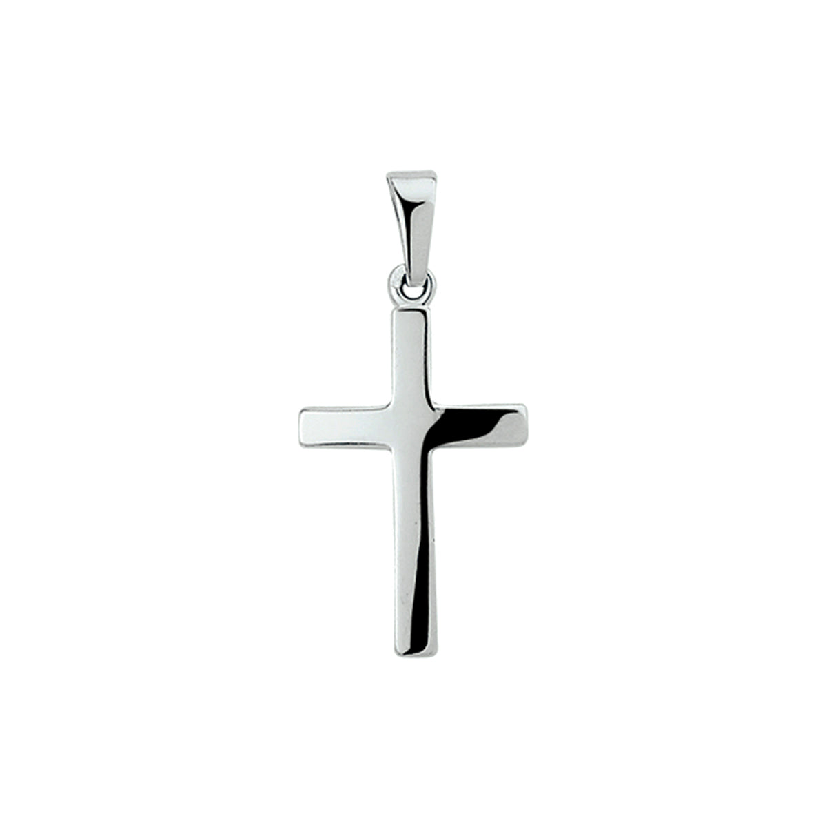 hanger kruis massief 14K witgoud