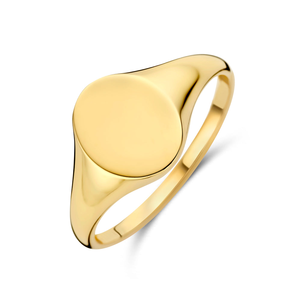 graveerring ovaal 14K geelgoud