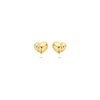 Ohrstecker Herz 6 mm 14K Gelbgold