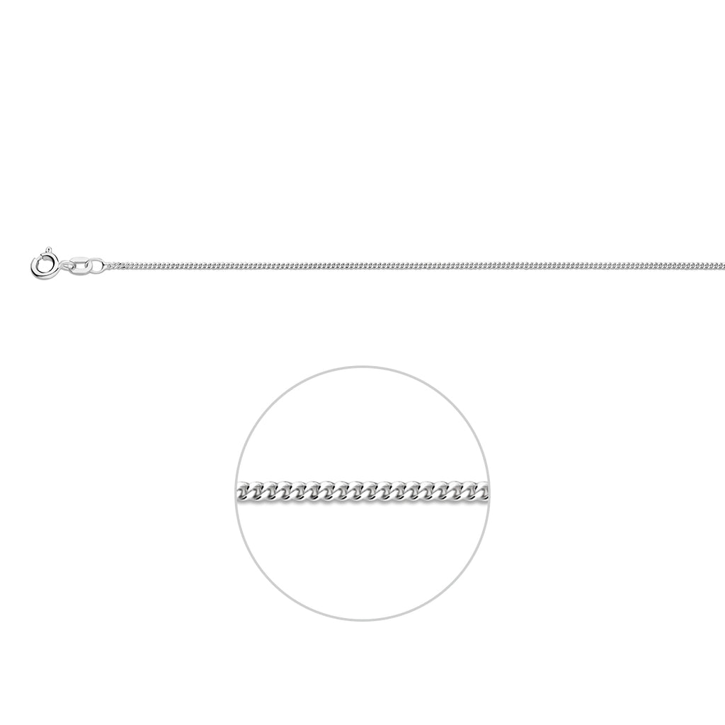 gourmette 1,2 mm zilver wit
