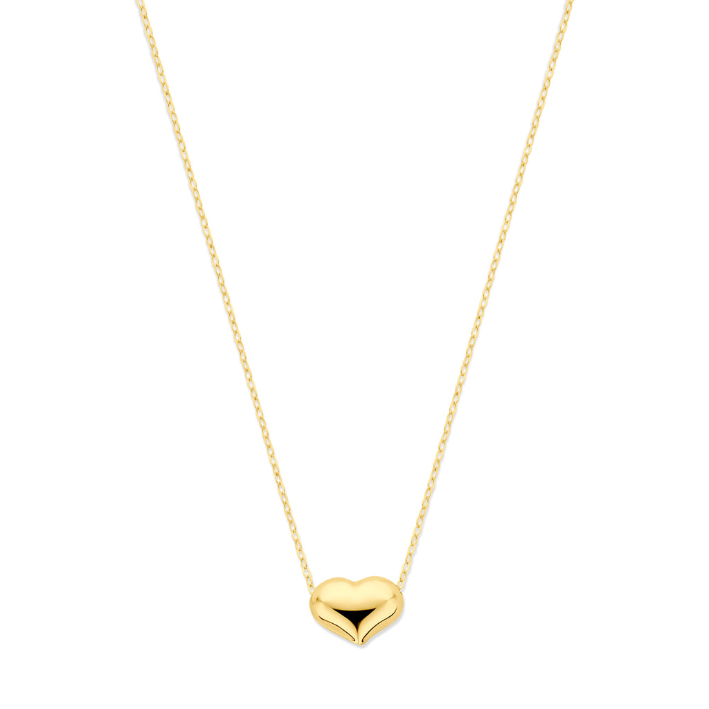 collier hartje 42 - 45 cm 14K geelgoud