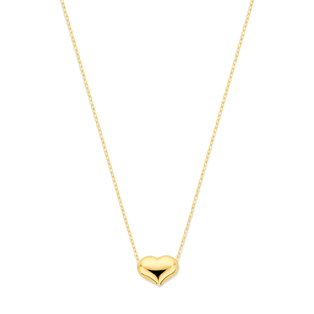 collier hartje 42 - 45 cm 14K geelgoud