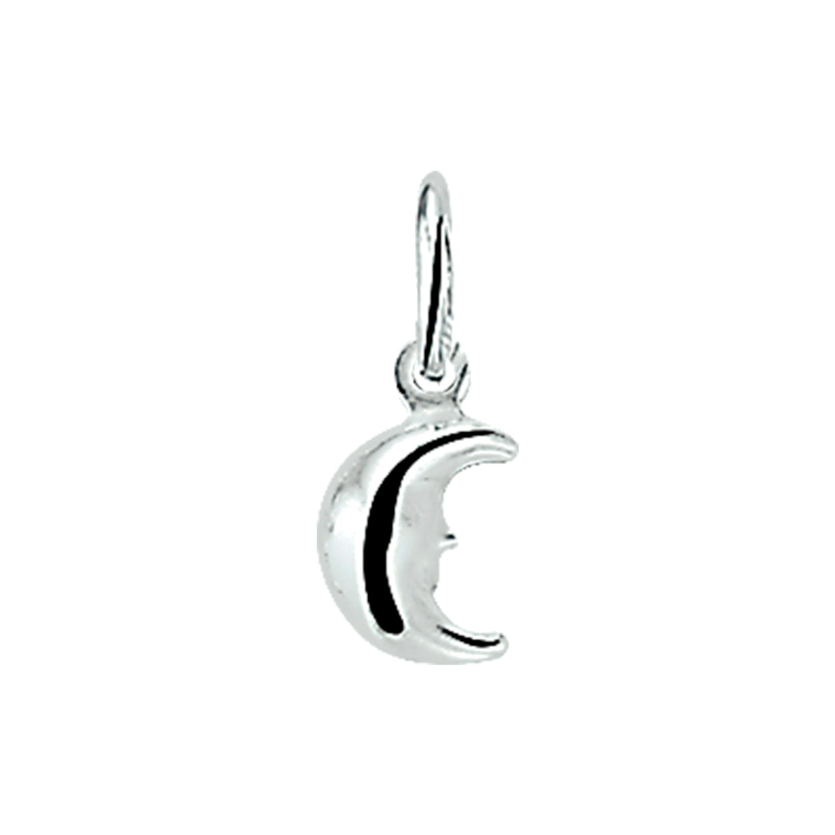 Anhänger Mond 12 mm Silber weiß