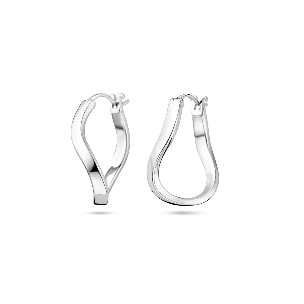 Ohrringe 26 mm Silber rhodiniert