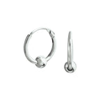 klapoorringen bol zilver gerhodineerd - bol/half-bol