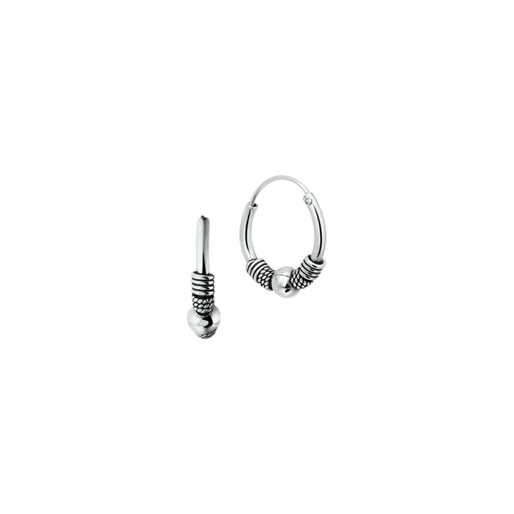 Ohrringe Oxi Bali 4,0 mm Silber oxidiert