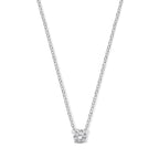 Halskette Zirkonia 41 + 4 cm Silber rhodiniert