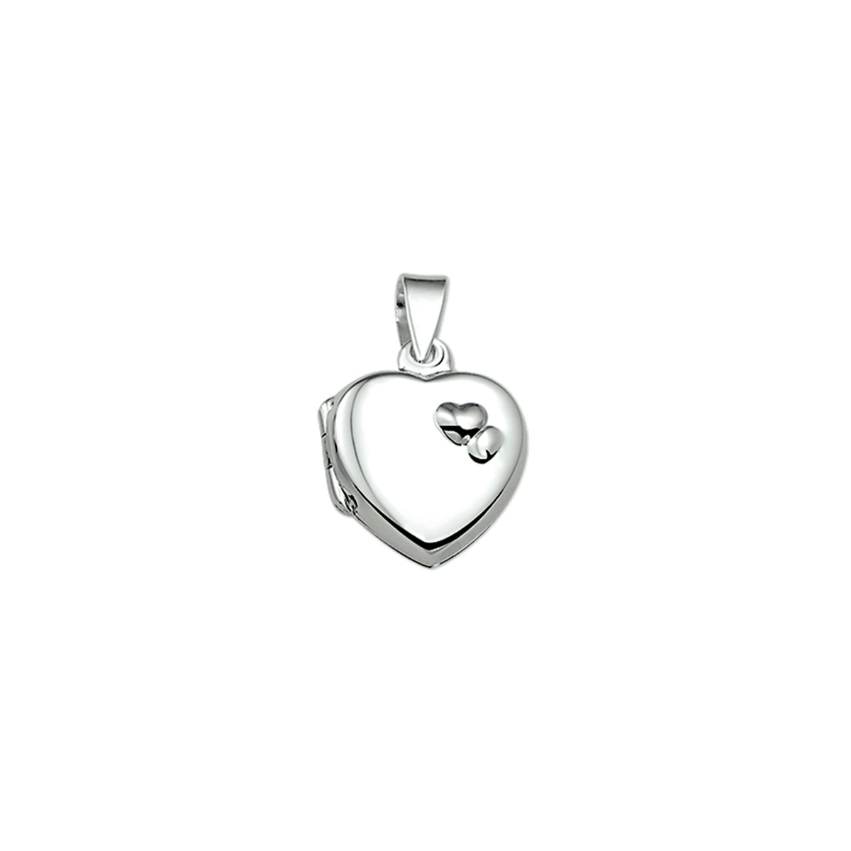Medaillon Herz Silber rhodiniert